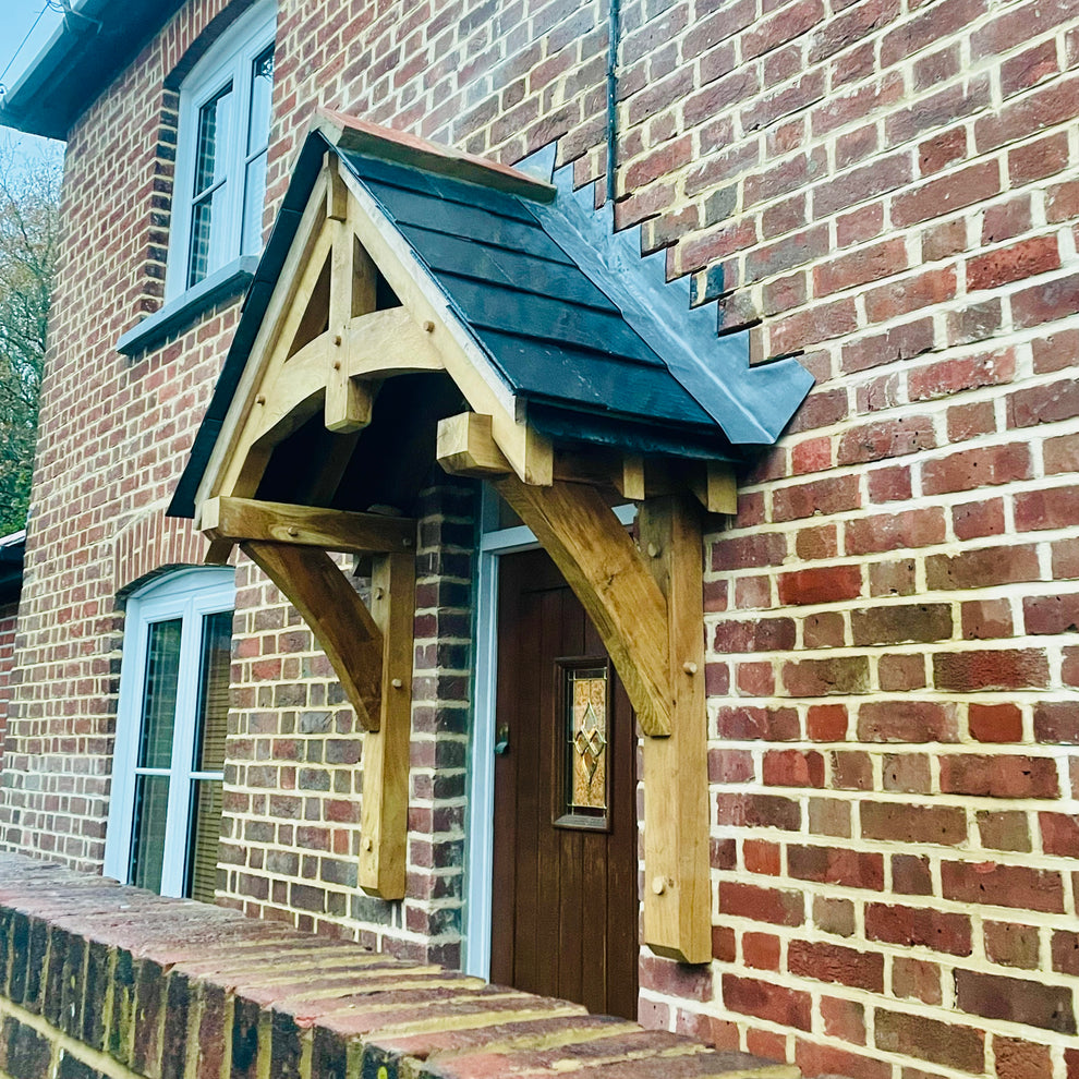 Solid Oak Wall Plated Porch Kit – New Forest Oak